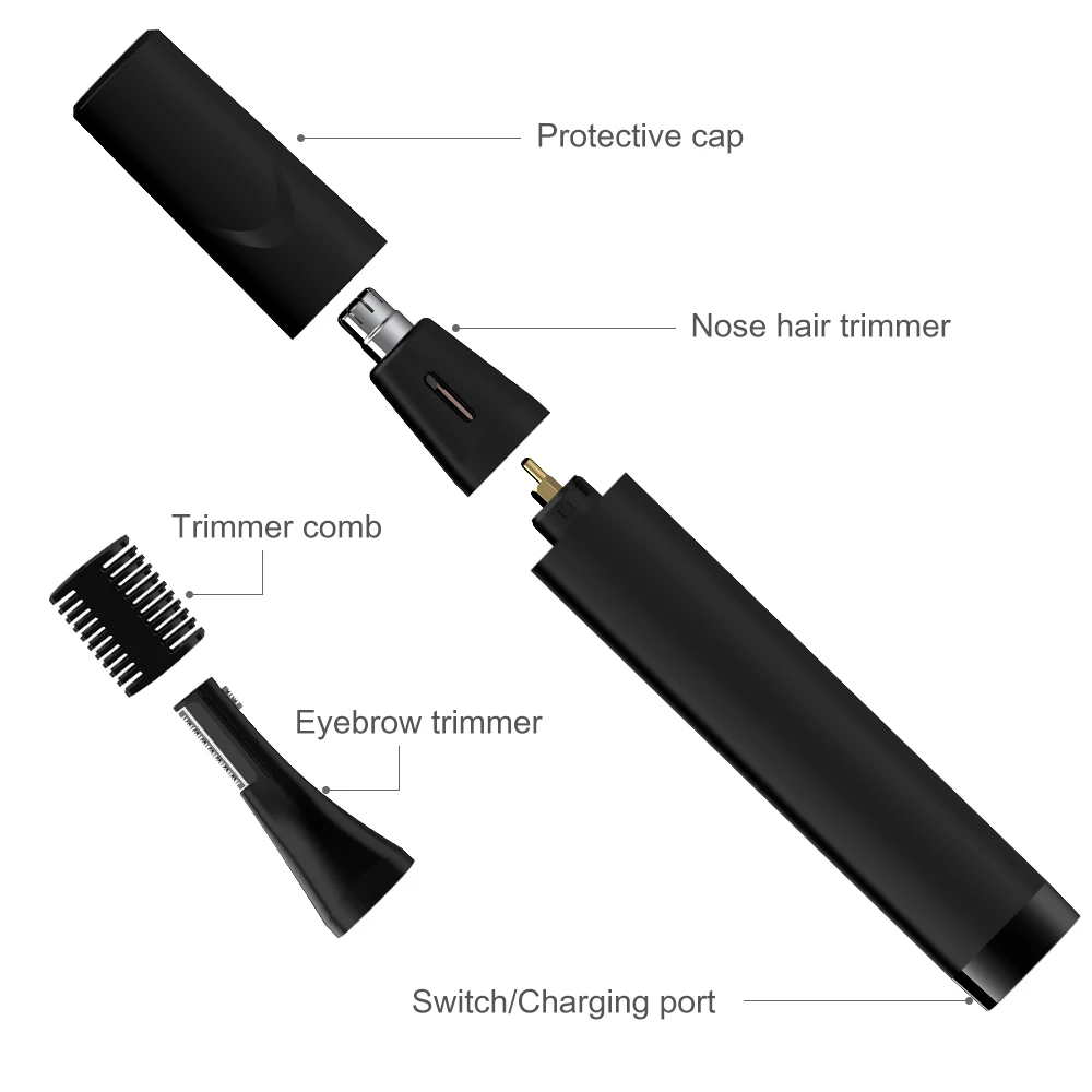 Newest Nose Trimmer Battery Operated  razor beard trimmer mi ear hair trimmer face hair remover machine for men