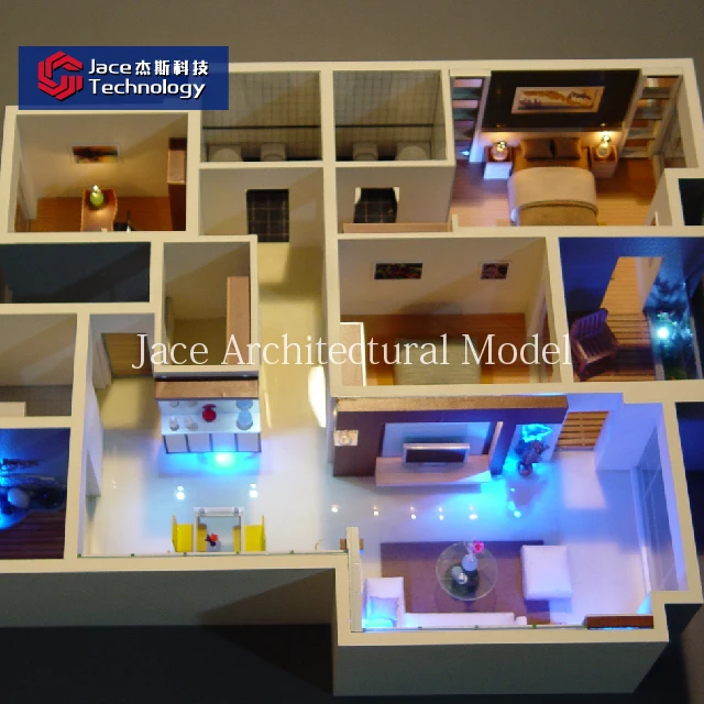 
2021 best modern 1/20 scale model interior model for real estate display wholesale 