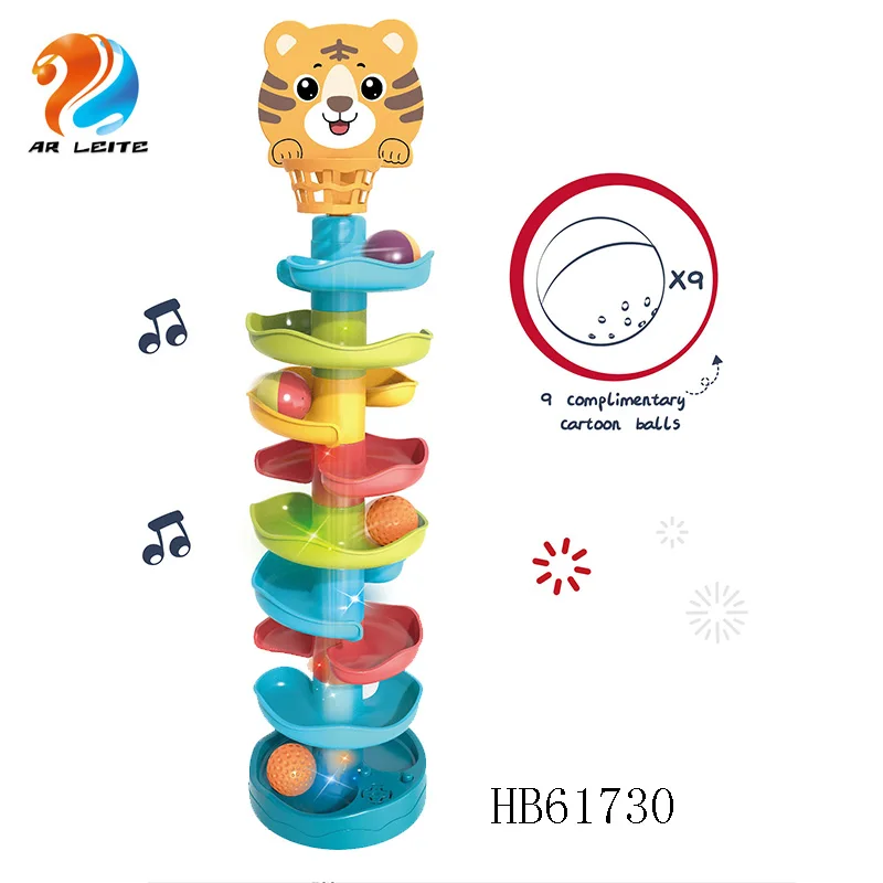 Educational Bang Bingo Kid Cartoon Rolling Ball Track Running Ball Roller Coaster Music Toys