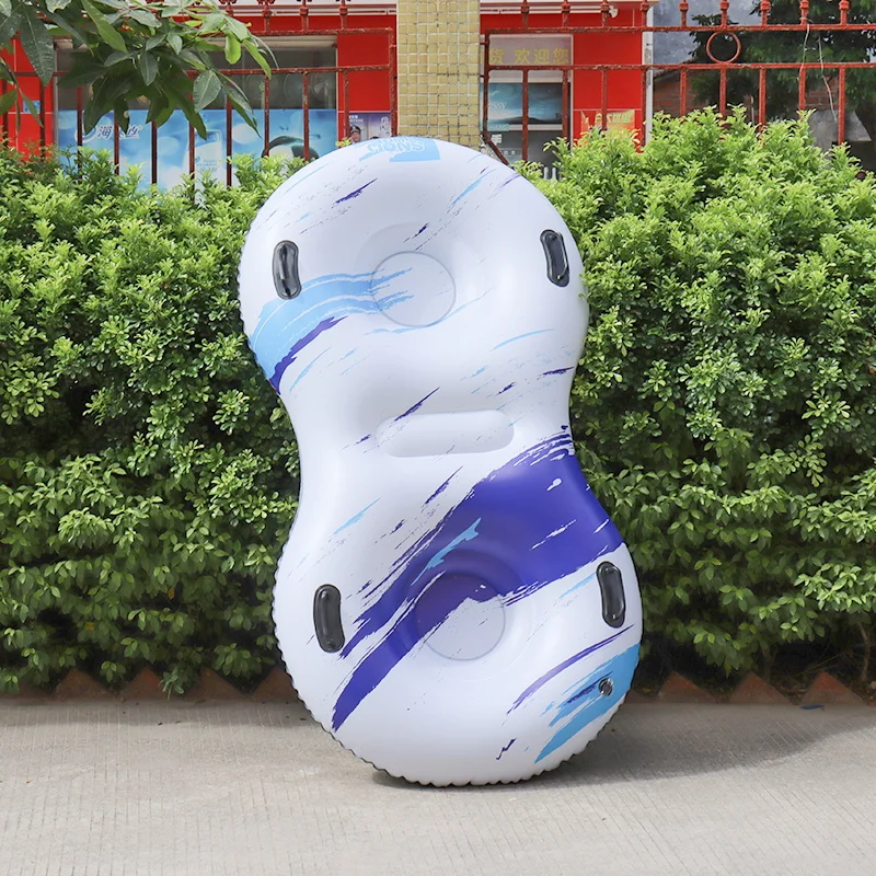 New Snow Tube Sled, 67 Inch Adults and Kids Inflatable Sledding Snow Tube Sled Rider with 4 Reinforced Handles for 2 Riders