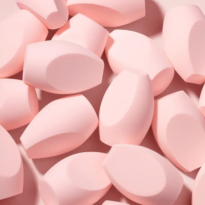 High Quality Pink Latex Free Makeup Sponge Gift Set Beauty Puff Cosmetic Blender with Display Stand