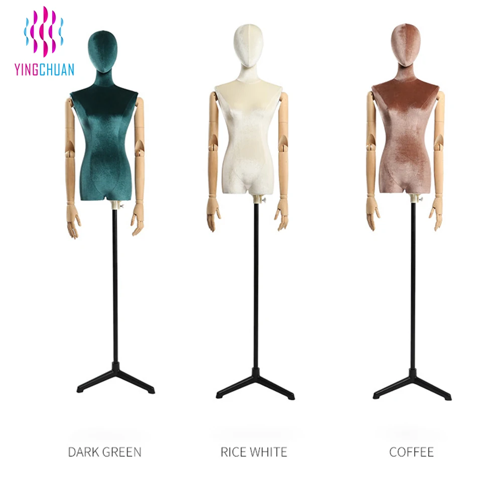 High Quality Elegant Female Half Body Adjustable Dress Form Mannequin for display