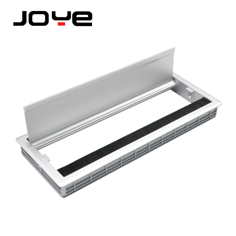 ABS Aluminum Alloy Furniture Soft Closing Brush Cable Grommet Box with buffer For Workstation