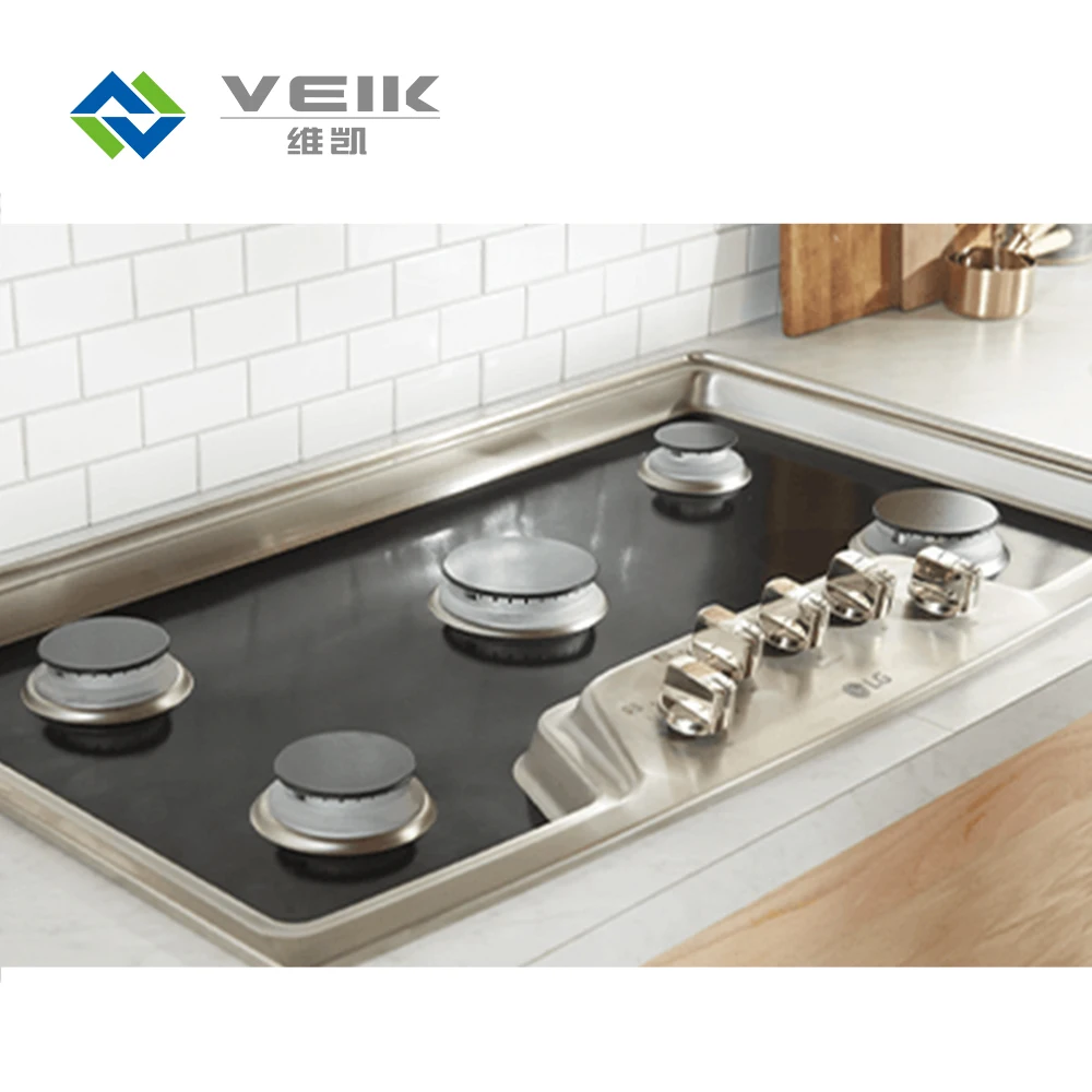 PTFE Gas Range Protectors Black Gas Stove Burner Covers Stove Top Liner
