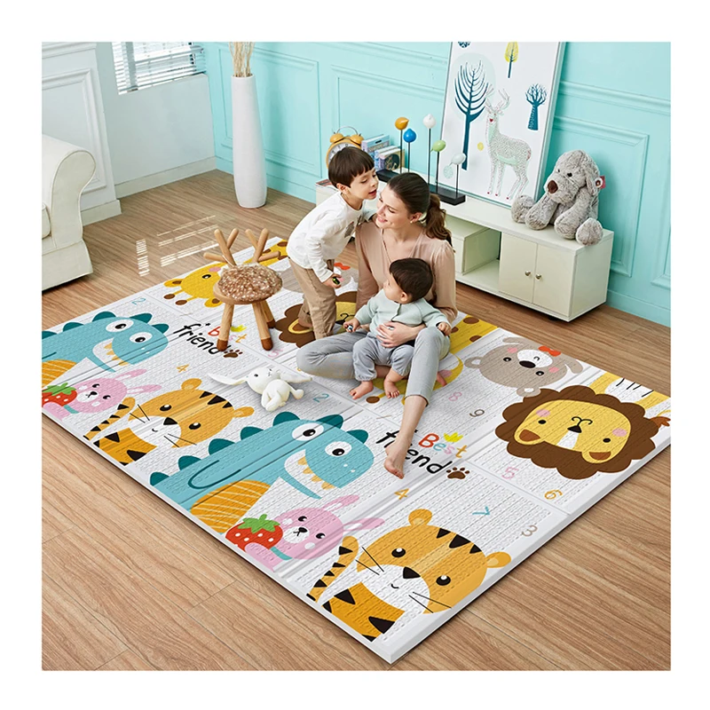 Foldable Washable Kids Baby Crawling Floor Folded Play Mat Folding Mat Baby Mat