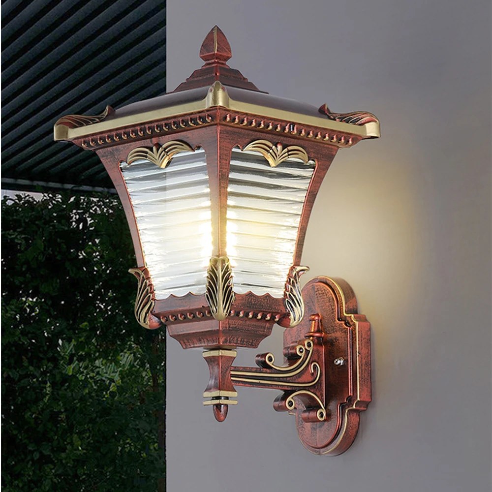 Contemporary Indoor Decoration Waterproof LED Cast Aluminum Solar Post Light Fixture Outdoor Garden Post Pole Mount Wall Lamp