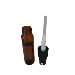 Shandong Factory 10ml amber roll on Essential oil sprayer glass bottle with plastic sprayer cap