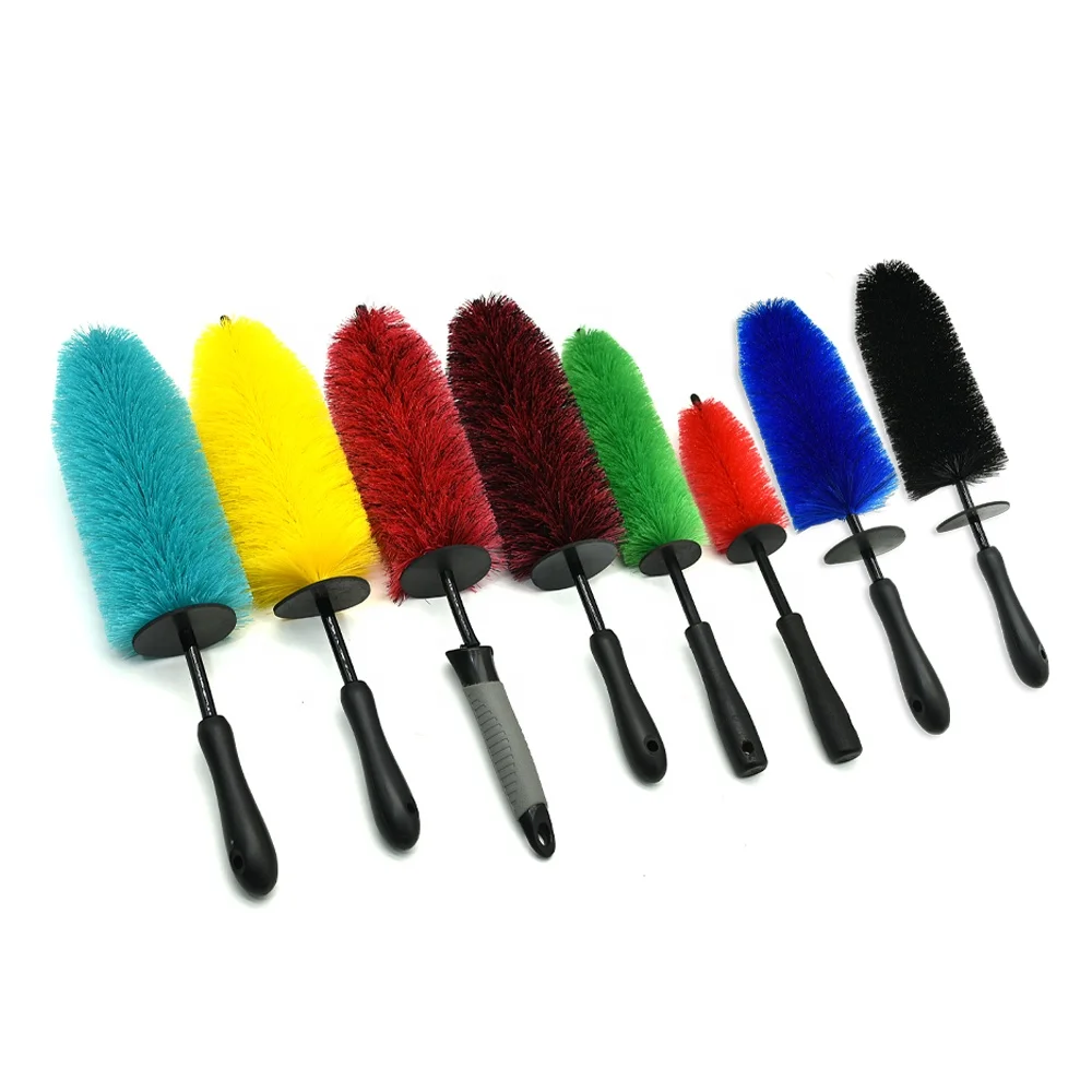 ShineOpen Non-Scratch Memory Ultra Soft Bristle Easy Reach Car Wheel Rim Detailing and Valeting Brush