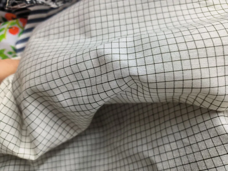 plaid fabric cotton polyamide yarndye fabric for garment