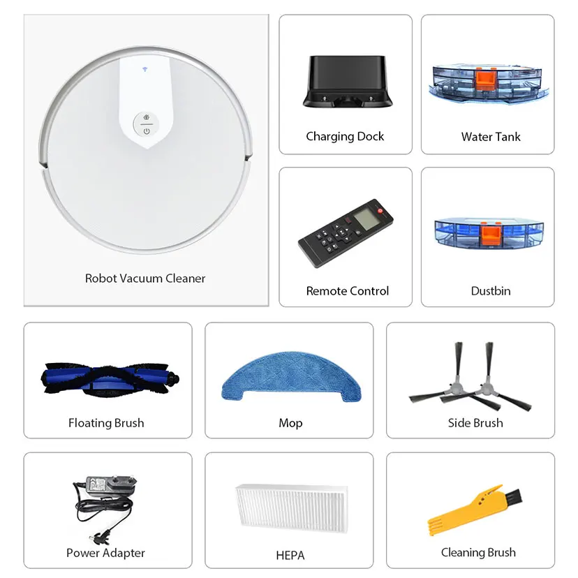 The best smart robot cleaner dry and wet Alexa Google Voice Prompt automatic cleaning house robot vacuum cleaners