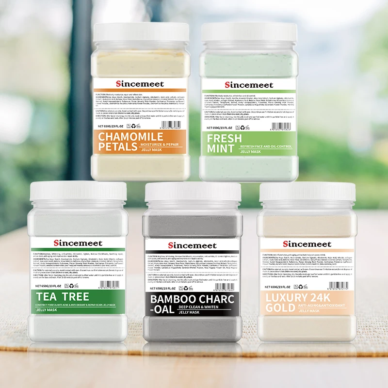 Natural Whitening Moisturizing Kiwi Rose Petal Jellymask Jelly Powder Hydro Mask Facial Mask