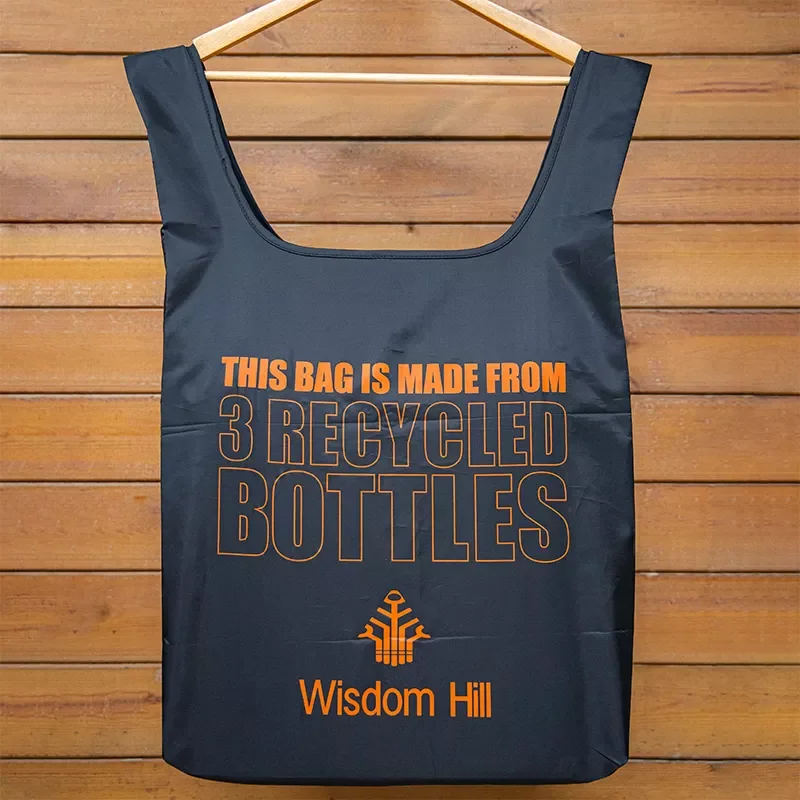 Custom Eco Friendly RPET Foldable Polyester Tote Shopping Bag  Reusable Grocery Bag