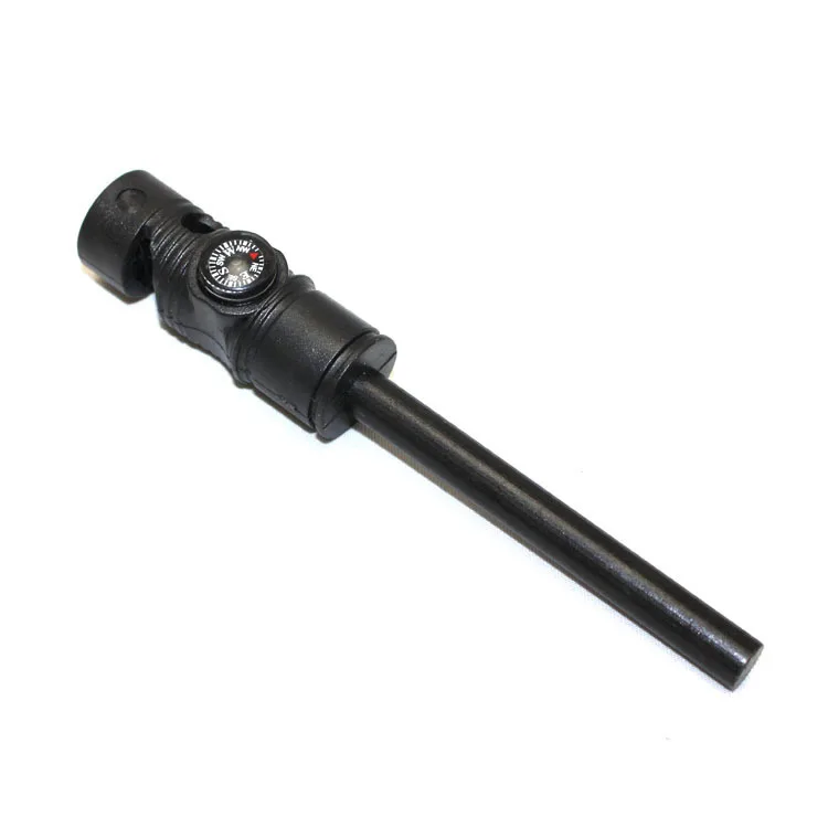Outdoor survival 3 in 1 flint fire starter emergency Magnesium fire starter with compass and whistle