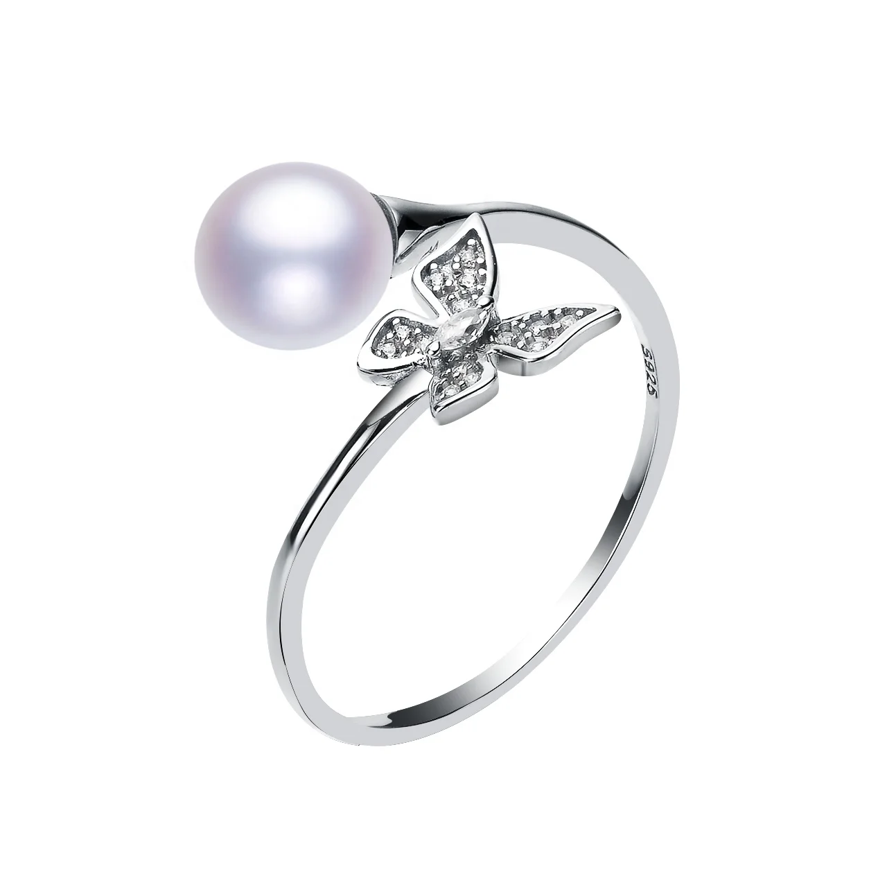
Most Low Price Little Tiny 7-8MM Freshwater Pearl With Butterfly Shape Silver Material For Party Pearl Jewelry 