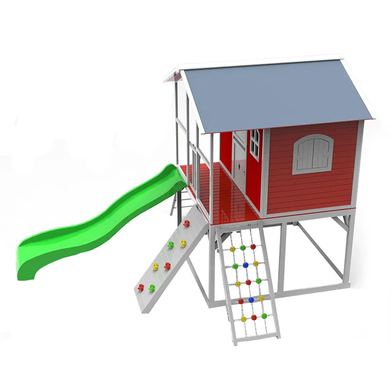 Playground stackable outdoor 2 kids 1 sandbox play kit set Wooden With cover For children