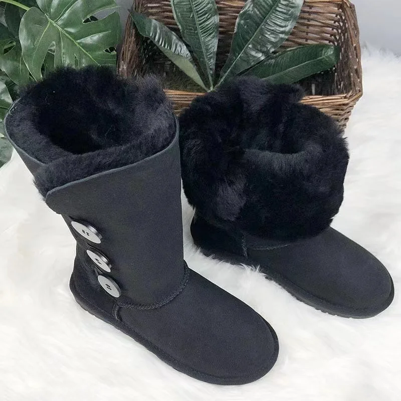 winter snow boots for women 2022 TPR sole faux fur lining casual  snow boots