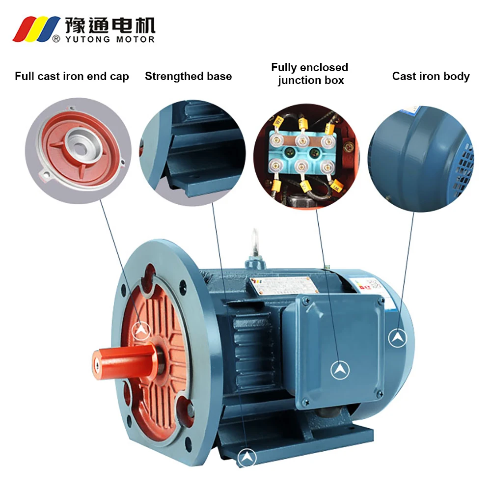 Yutong YE4/IE4 1hp цепи 2 pole Электрический трехфазный asynhronous мотор