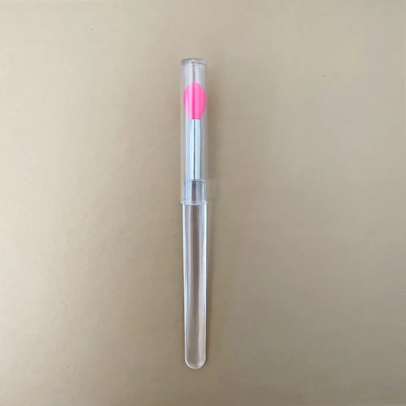 Amazon Hot Sale multifunctional  lip scrub Exfoliate makeup remover brush long Handle silicone lip mask  Applicator Brush with