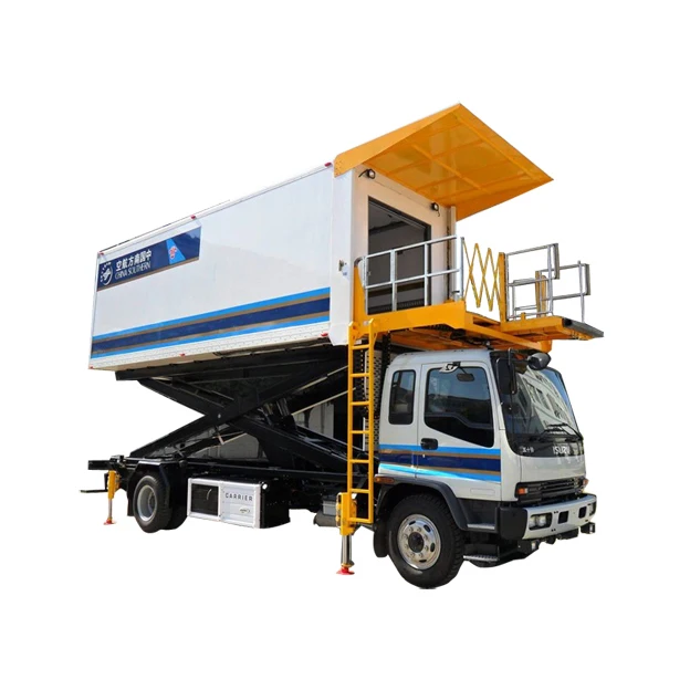 (2nd hand available) aviation aircraft plane food self-propelled hydraulic airport catering vehicle