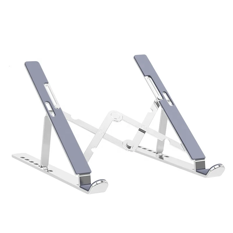Aluminum alloy notebook stand silica gel adjustable folding portable non-slip notebook stand for all laptops/MacBooks