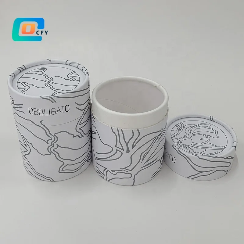 Round Box Packaging manufacturer Paper Cylinder Rigid Cardboard tube With lids for silk scarf Round Tube Gift Flower Box