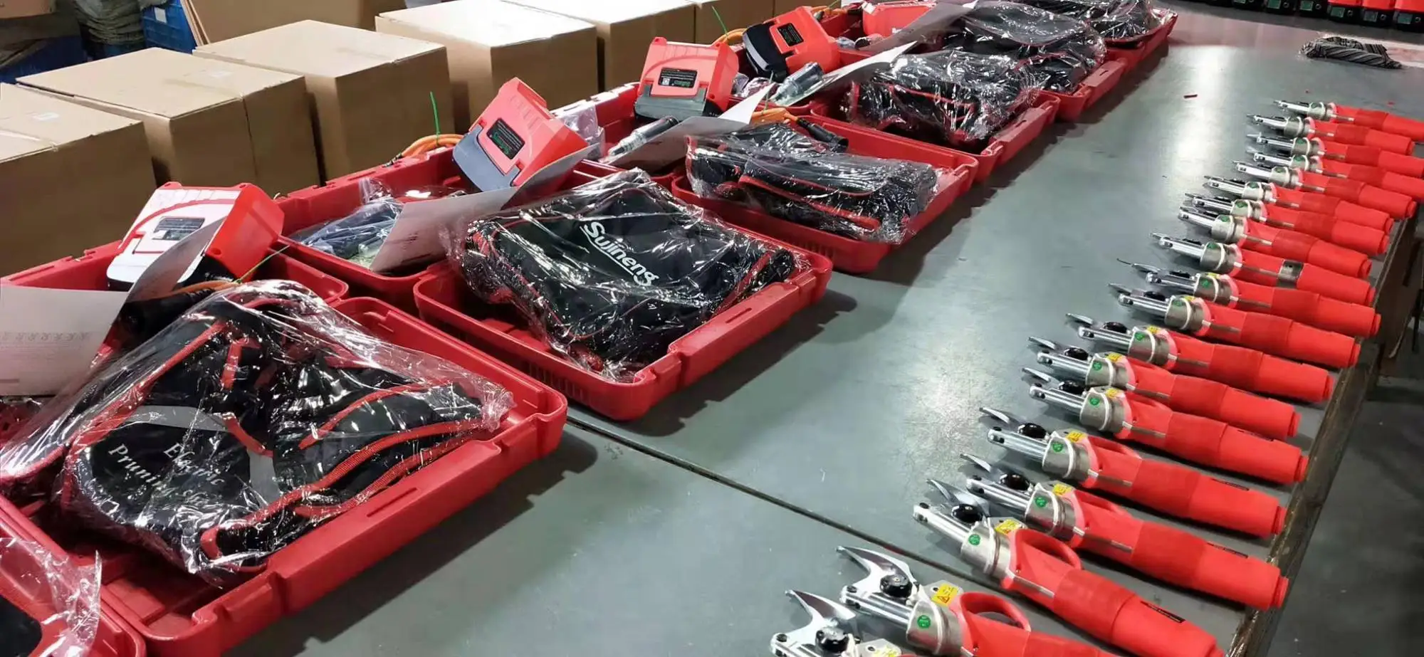 china sujineng custom professional garden battery powered charge electric tree pruning shears