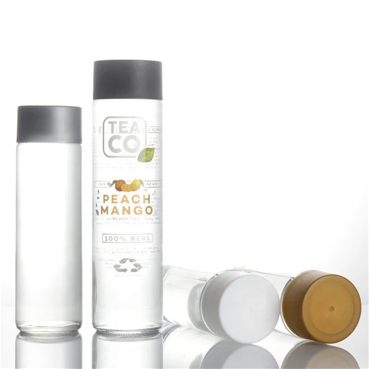 OEM clear round flint glass 250ml 375ml 500ml 750ml voss glass bottle empty mineral water bottle