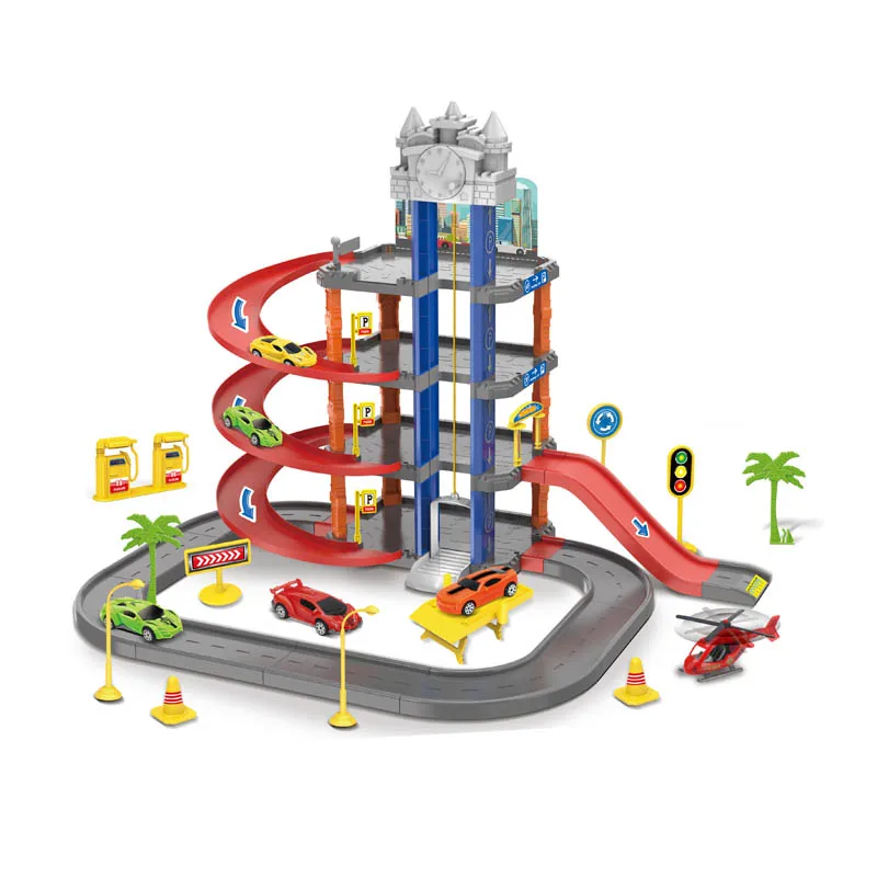Luxury DIY Parking Lot Toys Set for Dinosaur Jurassic Park Toys Lot for Kids
