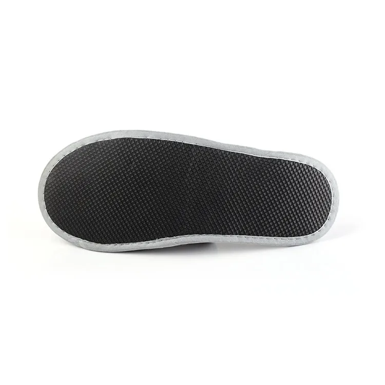 
Travelsky custom logo indoor slippers hotel cotton folding travel slippers with pouch 