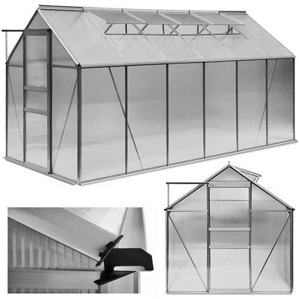 Aluminum Garden Greenhouse  Growing Tent Walk-In  Green House Outdoor Tunnel Garden Plant Growing Hot House