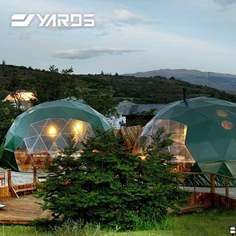 Открытый glamping купол большой проект ветрозащитный и водонепроницаемый высококачественный тканевый купол палатка