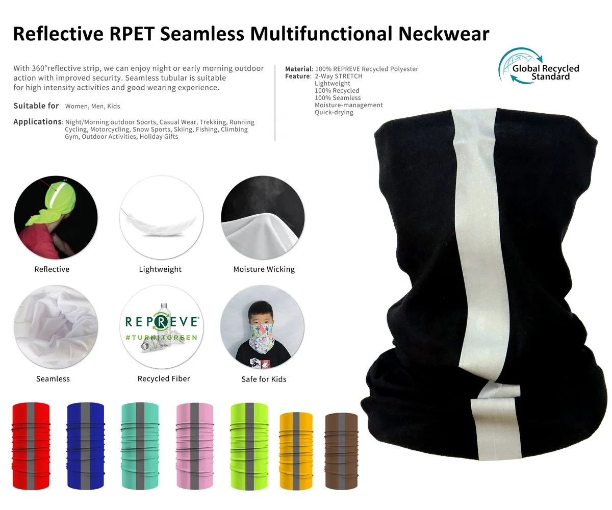 Elastic Bandana Headband Cycling Face Bandana Mask Unisex Solid Neck Gaiter Seamless Neck Bandana Buffs