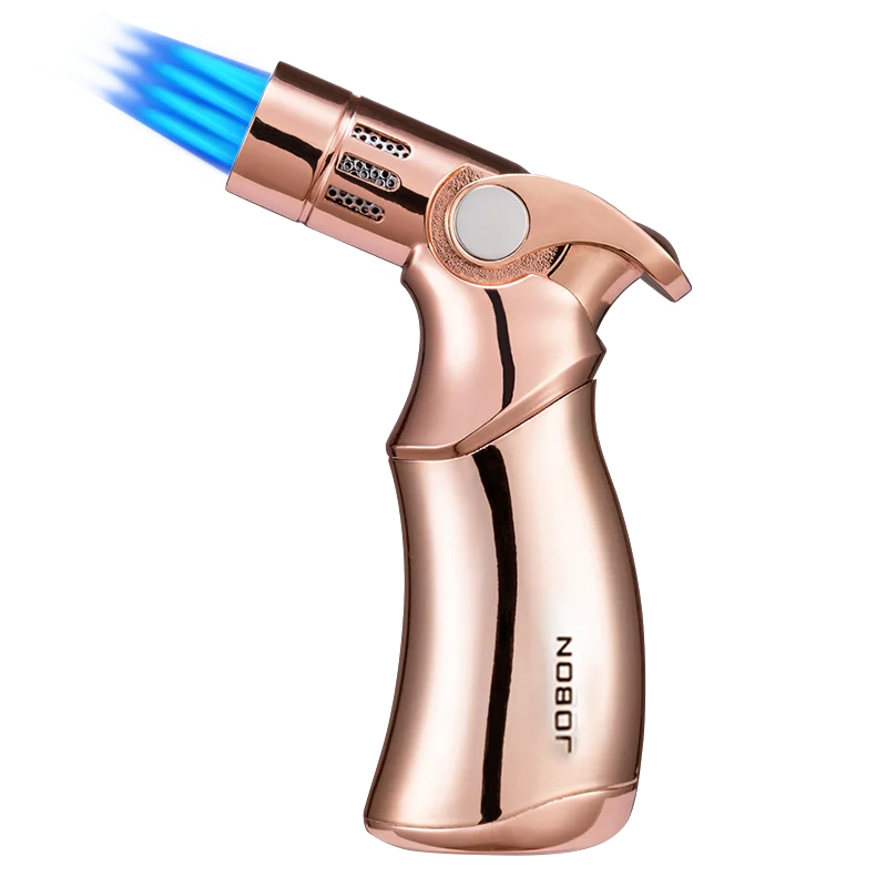 Windproof Adjustable Valve Fill butane Gas 4 Blue Jet Flames Cigar Torch Lighters for Lighter Cigarette Kitchen BBQ