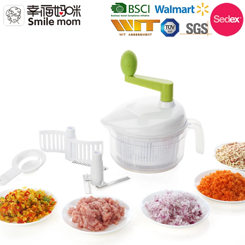 Kitchen Food Processor 3-Blades Salad Chopper And Spinner Vegetable Super Slicer Multipurpose Cutter Dicer