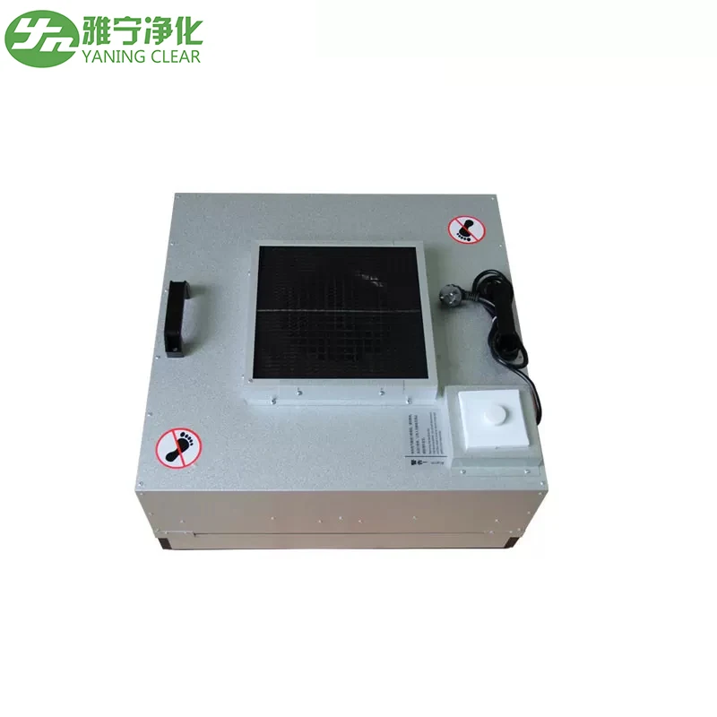 YANING 2*2 Size Ceiling Fan Filter Unit H14 HEPA Filter FFU Aluminum-zinc Coated 575*575 Fan Filter Unit