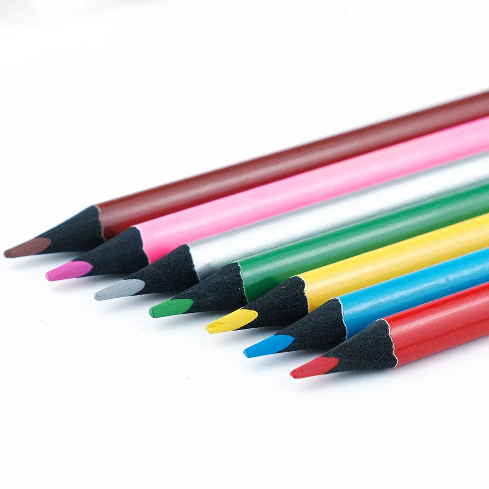 Cheap Eco-friendly Bulk Color Pencil Natural Wood Colored Pencil Set Customization