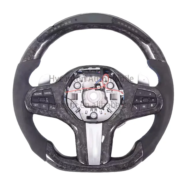 Высококованый карбоновый светодиодный руль alcantara для BMW G20 G30 G01 X3M X4M Автомобильный