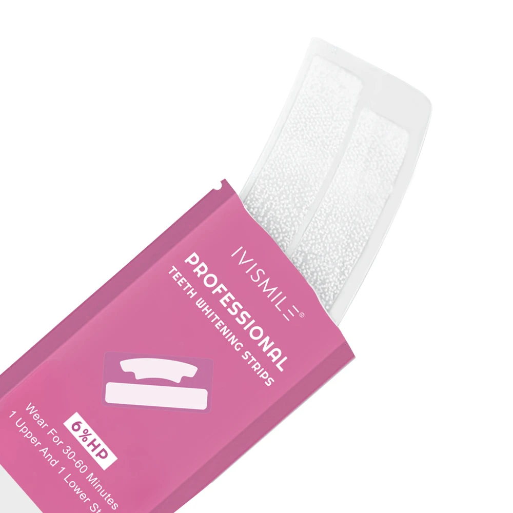 Professional Manufacturer Private Label Wholesale IVISMILE Advance 6% Peroxide Stains Teeth Whitening Strips