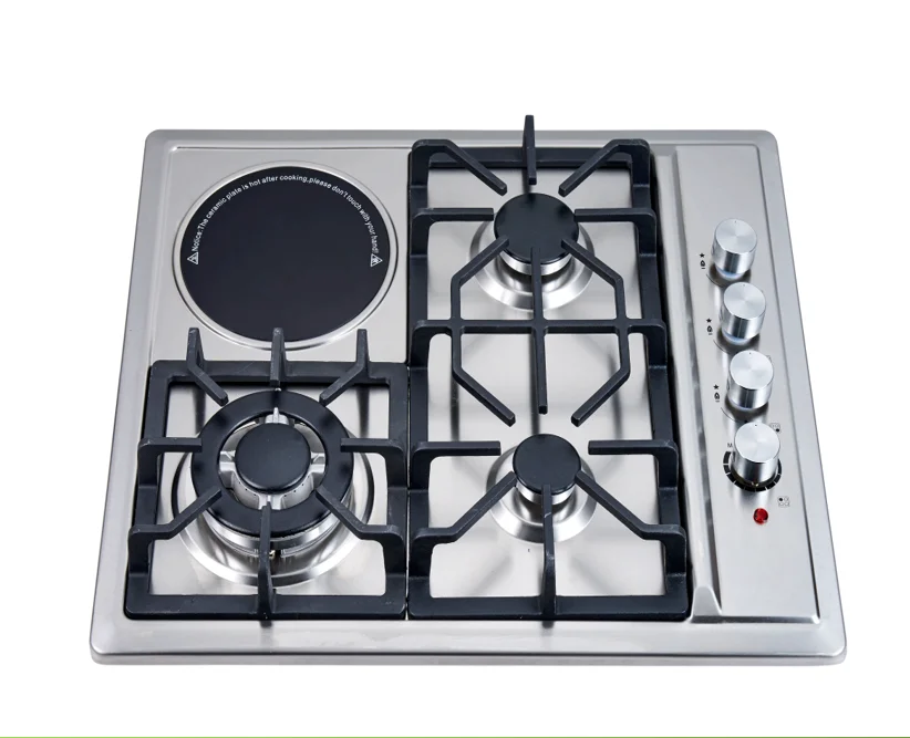 4 burner gas and electric kitchen stove stainless steel cooktops optional flameout protection