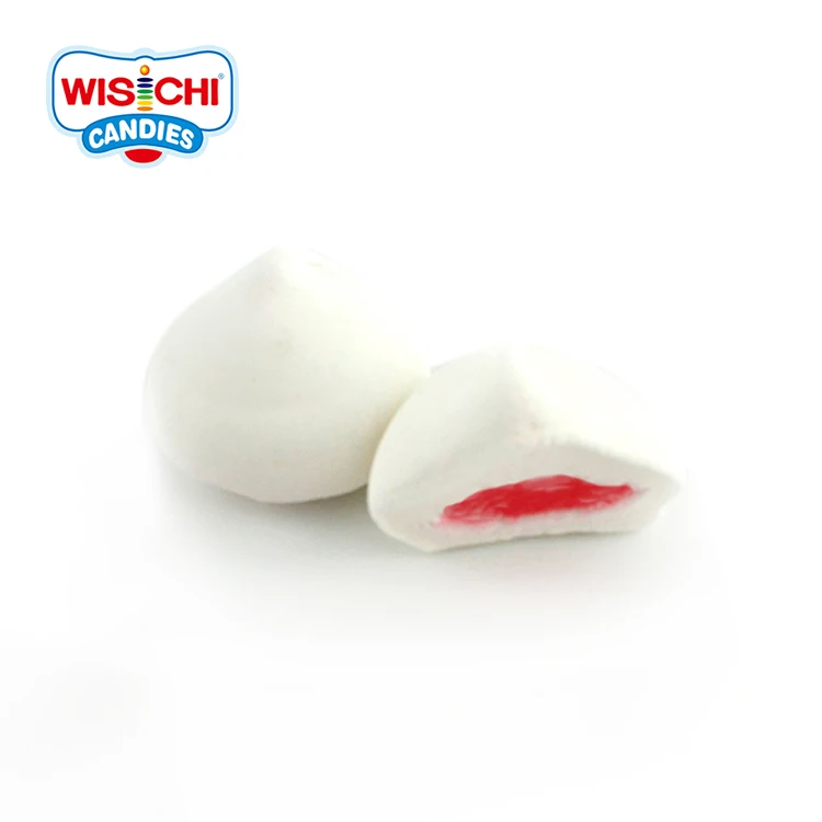 Free sample 5g halal marshmallow candies fruity jam filling marshmallow candies