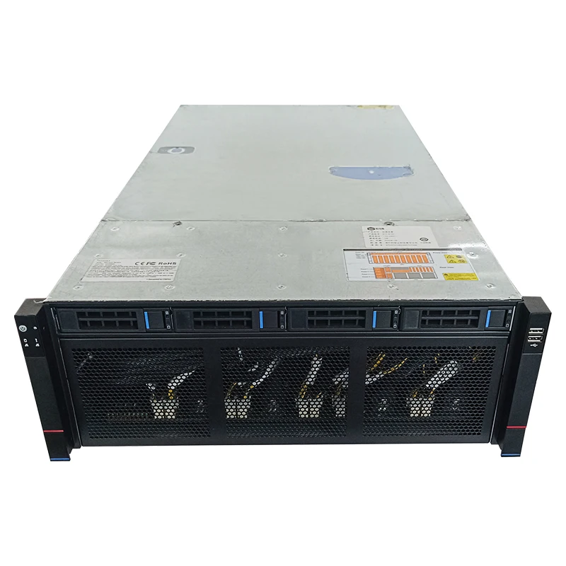 Used Goo xi Server Case Support 8 Graphic Cards With 1200W 3+1 Redundant Power Supply 4U Rack Server 8 GPU Server