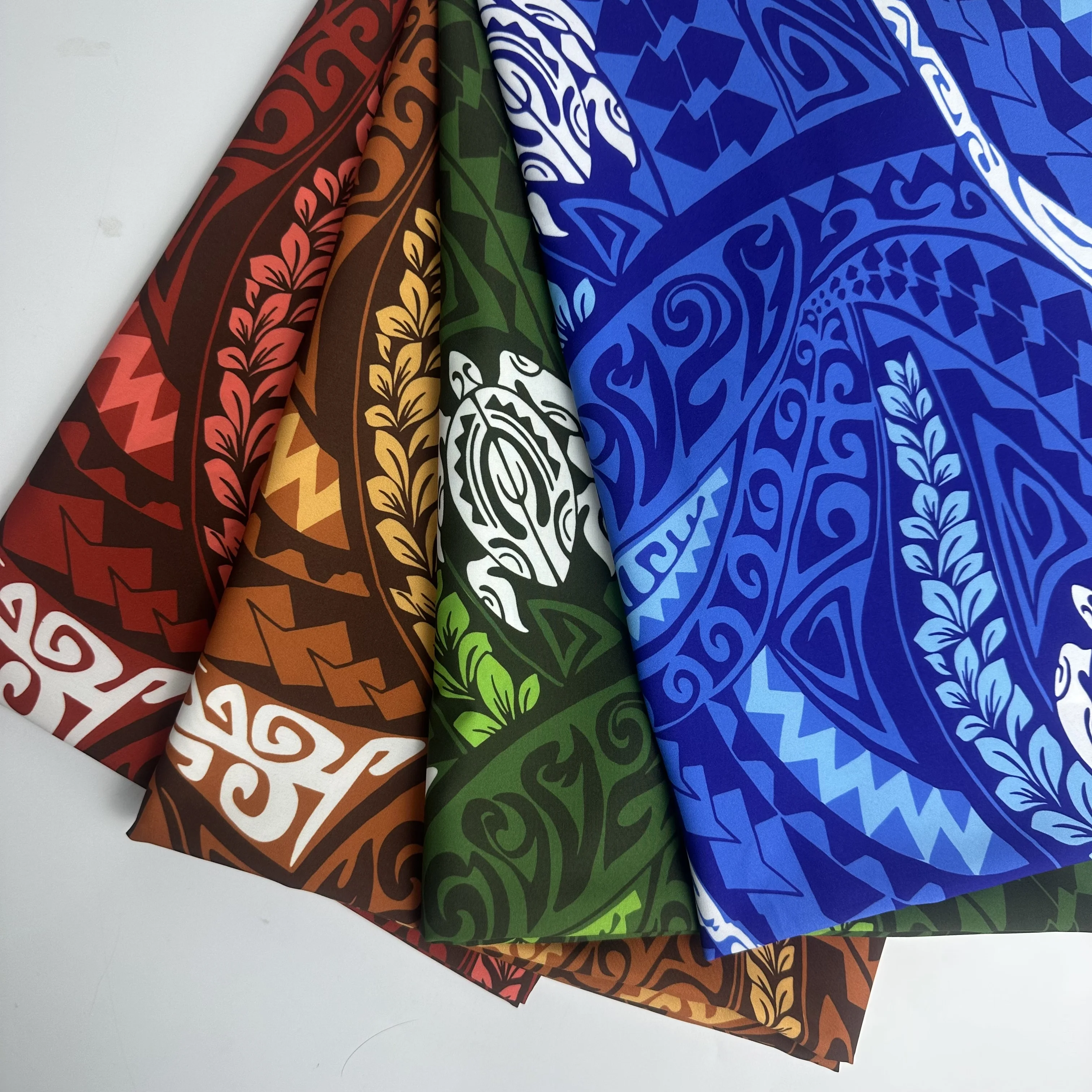 HL Bolt Pattern Dresses Floral Tropic Fibranne Vintage Tropical Flower Polynesian Tapa Tribal Fabric