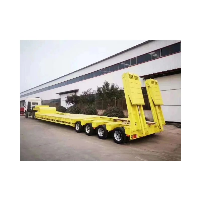 Manufacturer Supply Flatbed Semitrailer 2/3/4 Axles 40 Ft 3 Axle Low Bed Semi Trailer hot sale