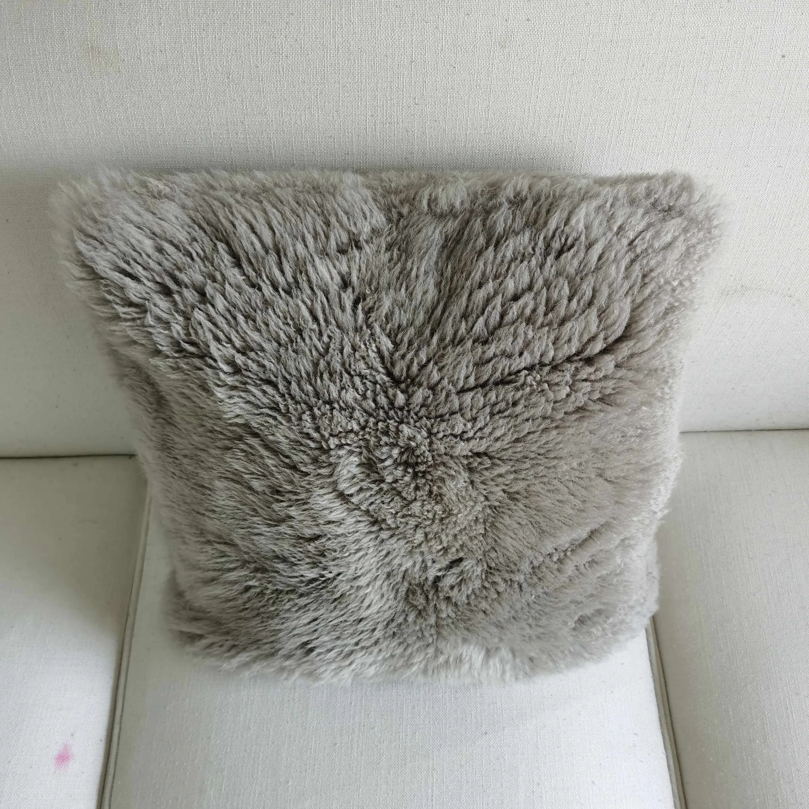 Wholesale Lambskin Double Side Sheepskin Fur Pillow Covers Shaggy Real Australian Sheep Fur Throw Cushions For Car Sofa Bedroom