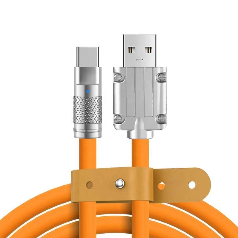 Best Seller Quick Charge Trending Thick Soft OD 6mm Data Cable 1M Type C Fast Charging New USB Cable