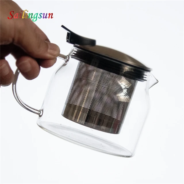 mini unique easy use borosilicate glass tea removeable infusion teaset