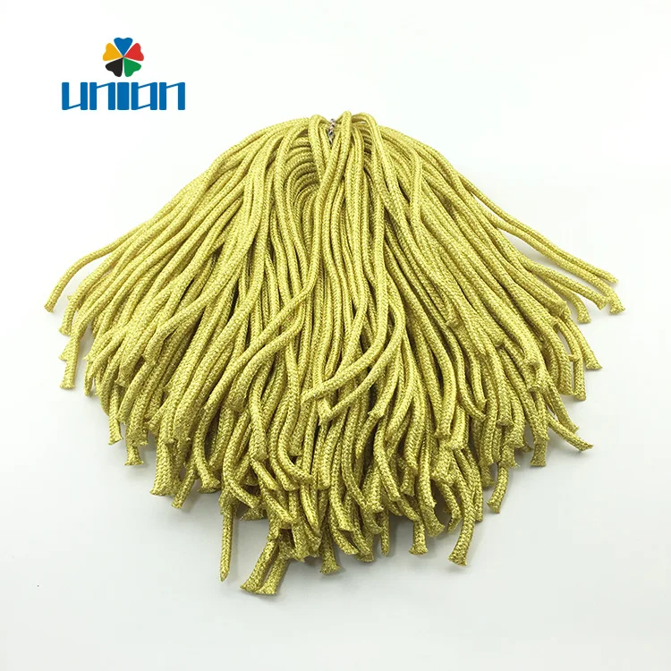 Wholesale 5mm silver gold metallic cord for bag handle
