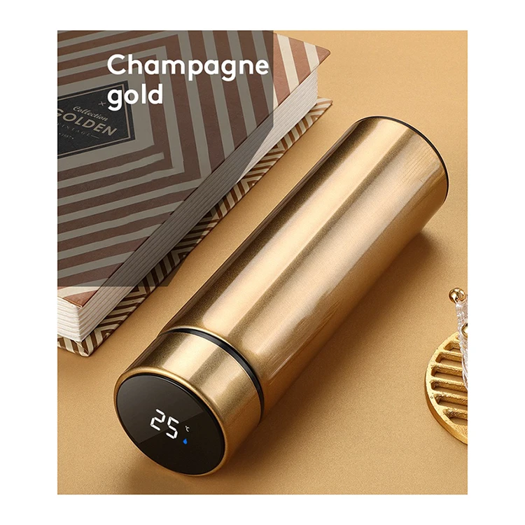 Смарт-светодиодная бутылка для воды из нержавеющей стали 2023 трендовый продукт с дисплеем температуры термос Классическая Свадебная