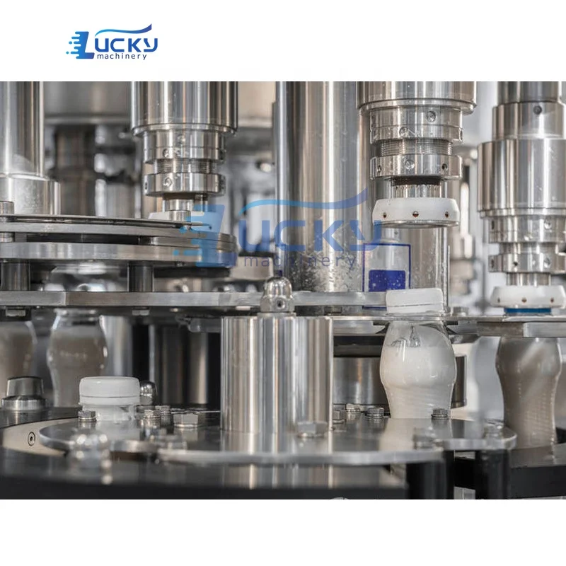 automatic soy milk bottling machine with aluminum foil sealing / pet bottle filling machine