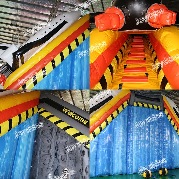 combo bounce house and wet dry slide